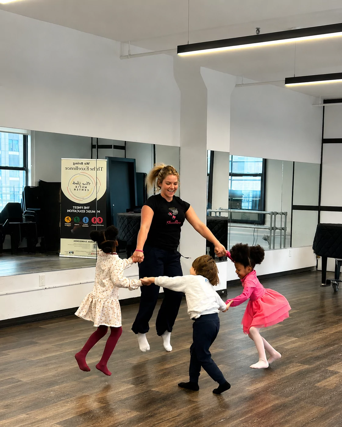 Ballet dancers practicing